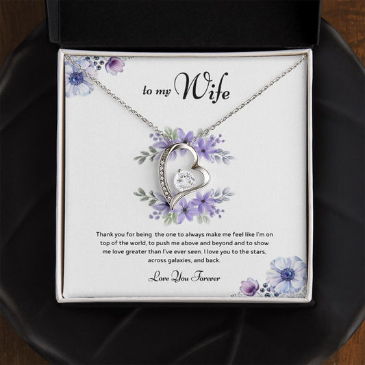 To My Wife - Cherish You Always, Love You Forever - Forever Love Necklace