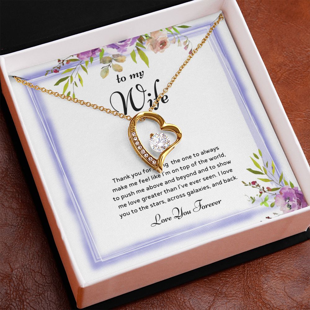 To My Wife - Endless Love, Enduring Affection - Forever Love Necklace