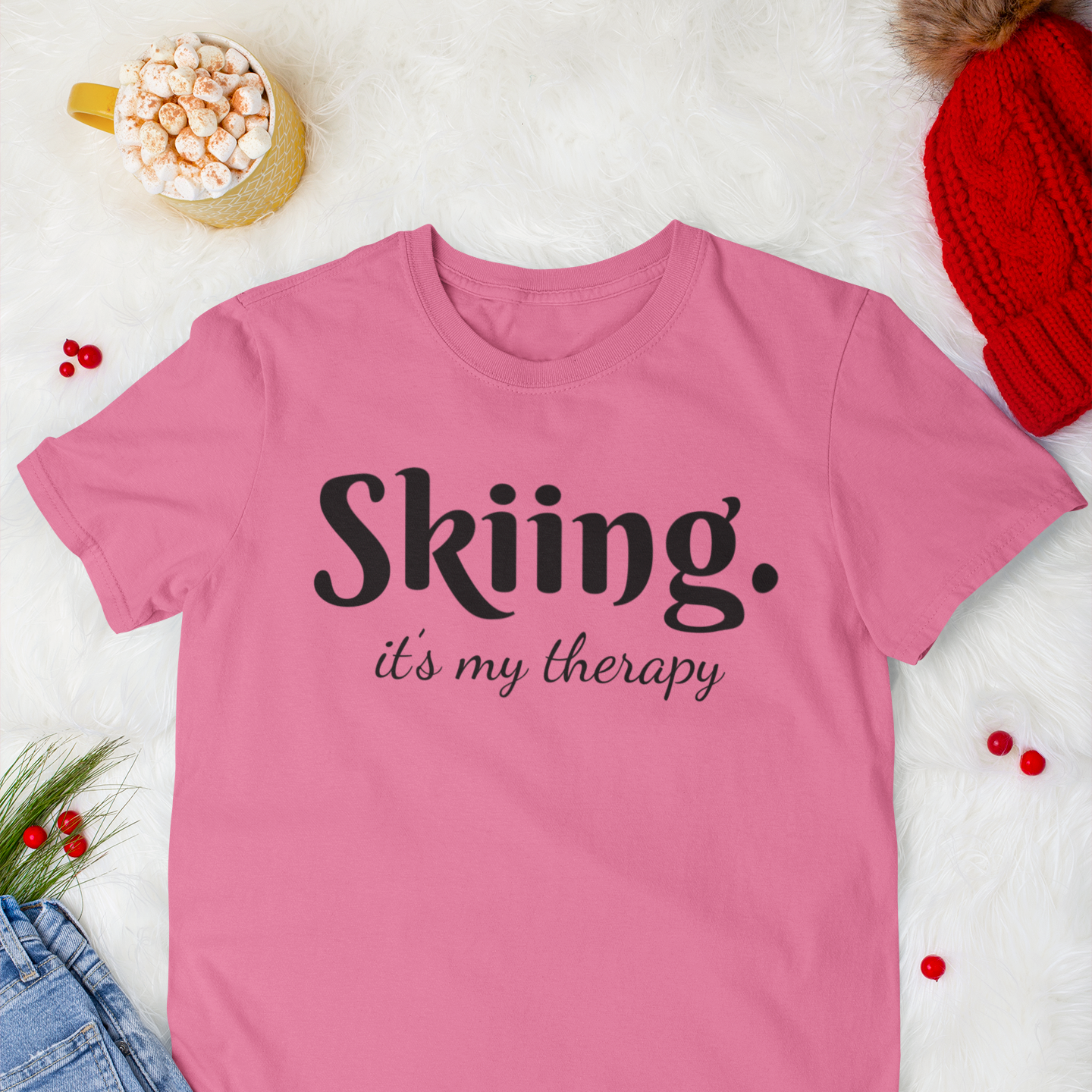 Skiing It's My Therapy T-Shirt (Alternative)