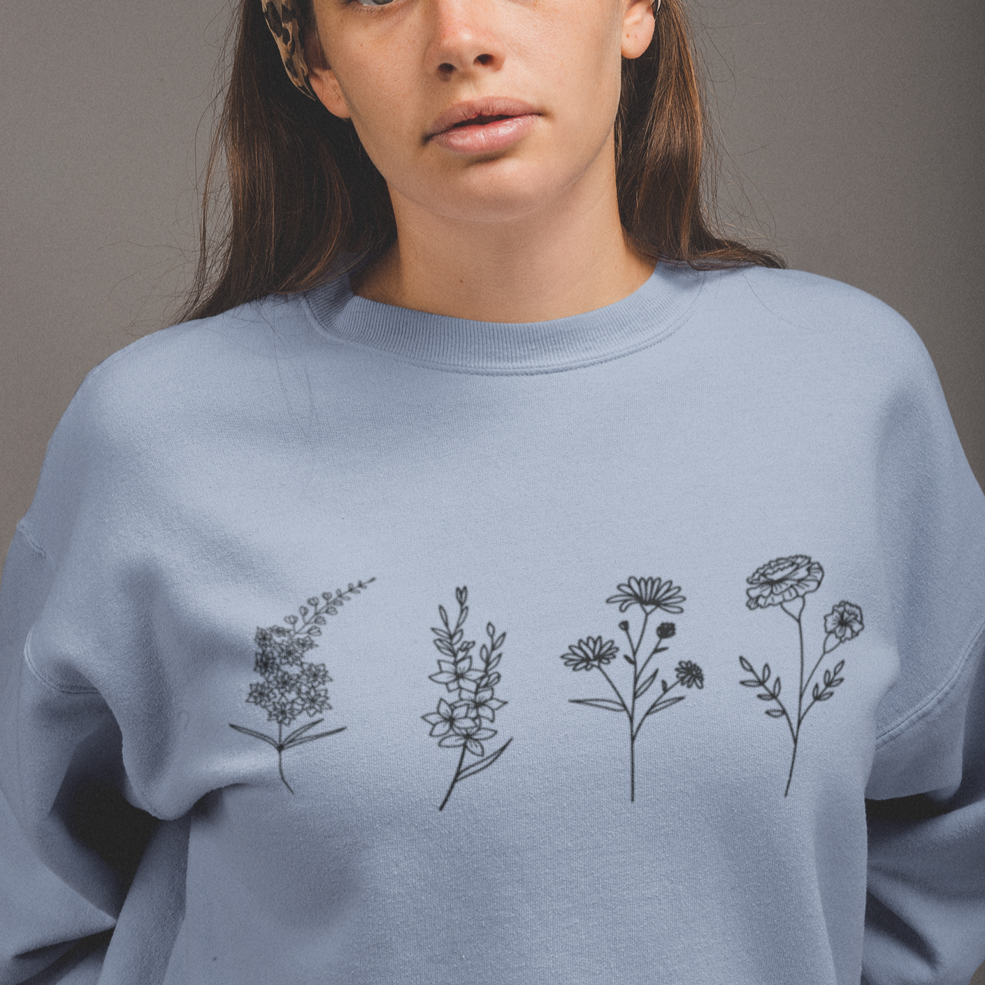 Personalize Birth Month Flower Premium Sweatshirt