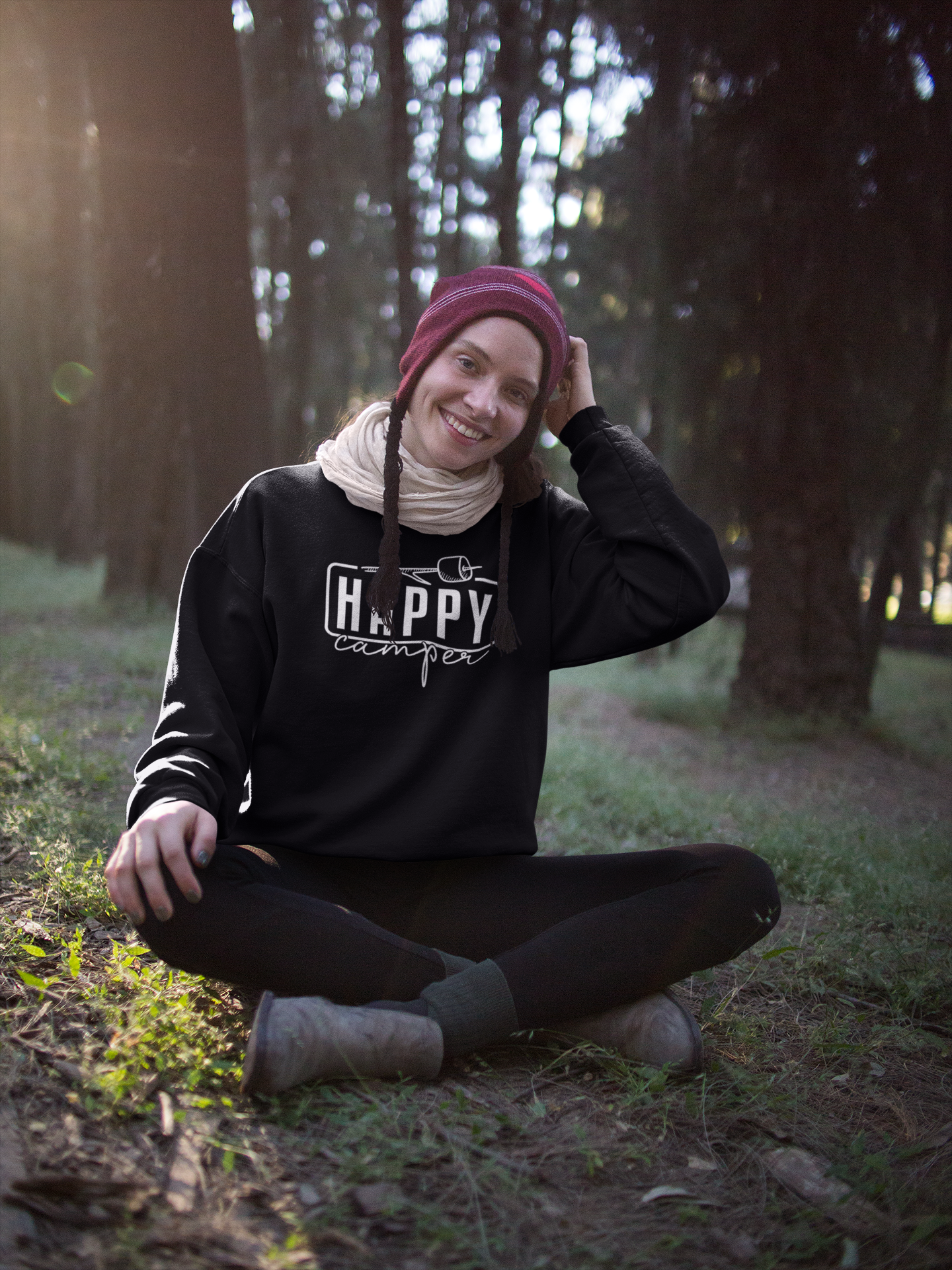 Happy Camper Premium Sweatshirt