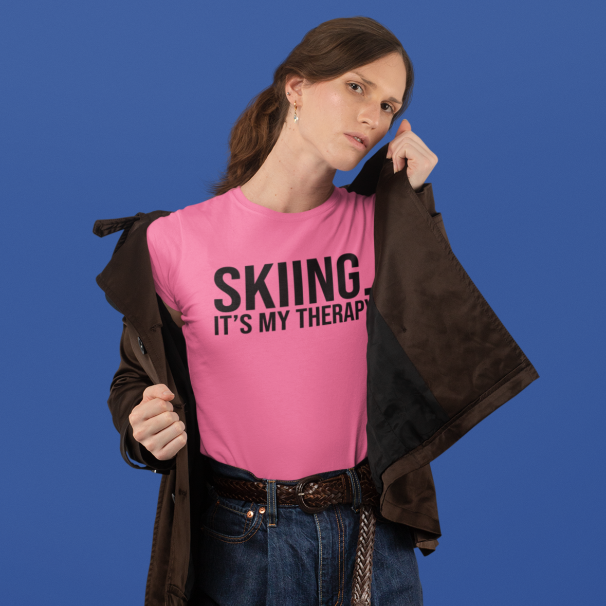 Skiing It's My Therapy T-Shirt